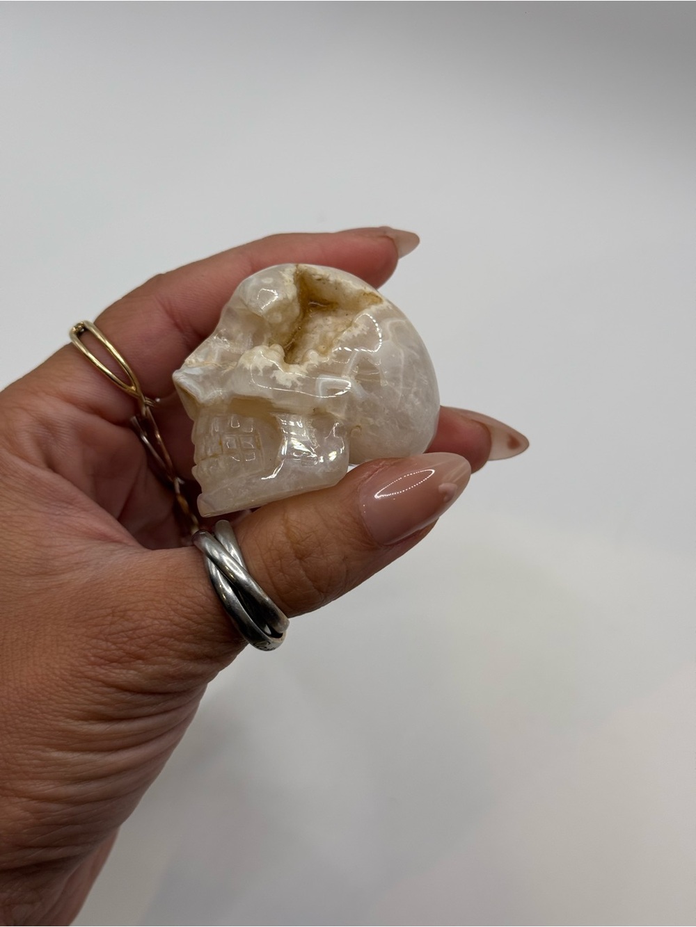 Druzy Agate Skull